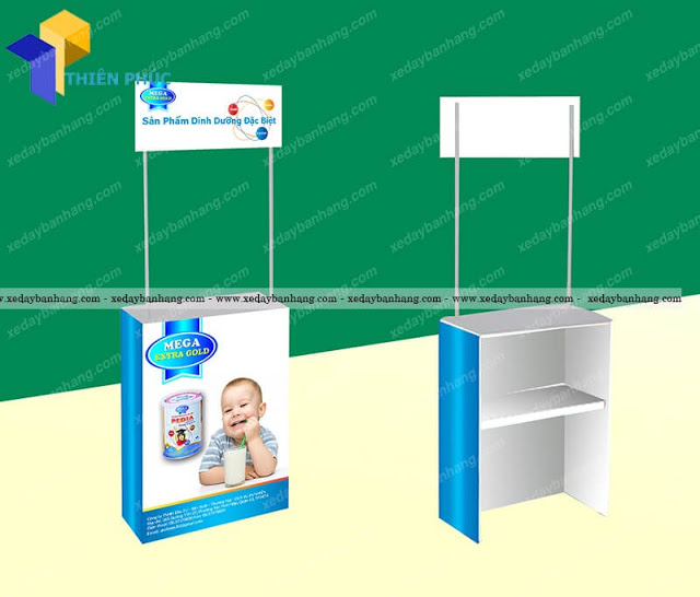 Booth sampling bán hàng lưu động giá rẻ cho các hãng sữa