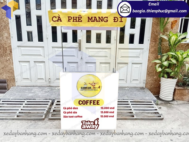 xe lắp ráp bán sữa tươi cafe