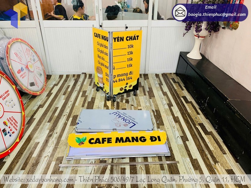 quầy bán café xếp gọn đẹp