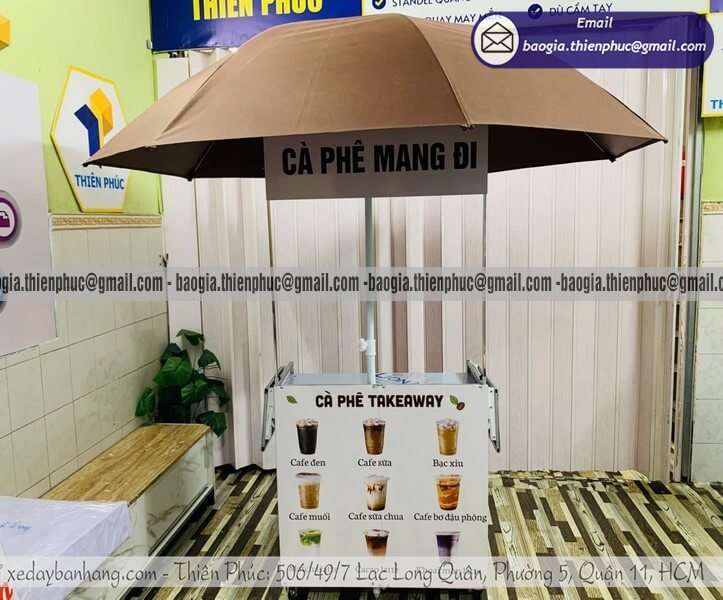 quay gap gon ban cafe ngoai troi