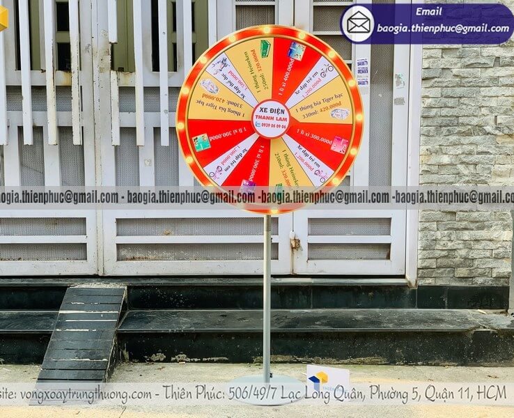 vòng quay may mắn trúng thưởng