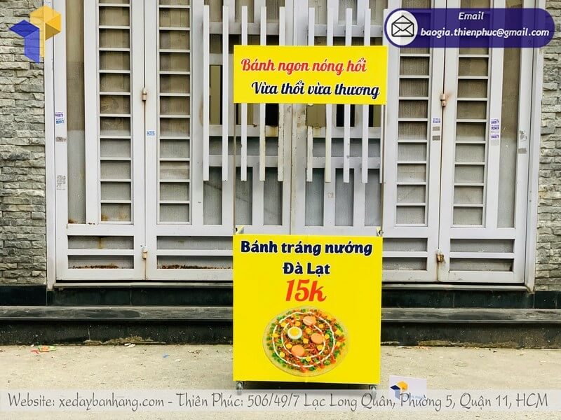 xe bán bánh tráng nướng