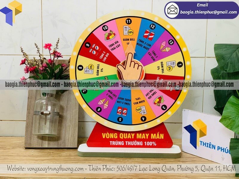 vòng quay trúng thưởng khuyến mãi