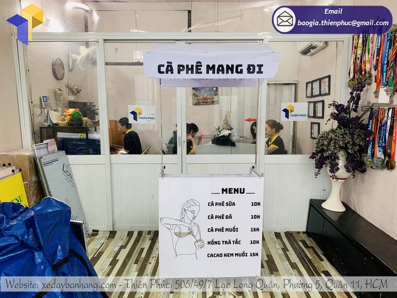 xe cà phê take away